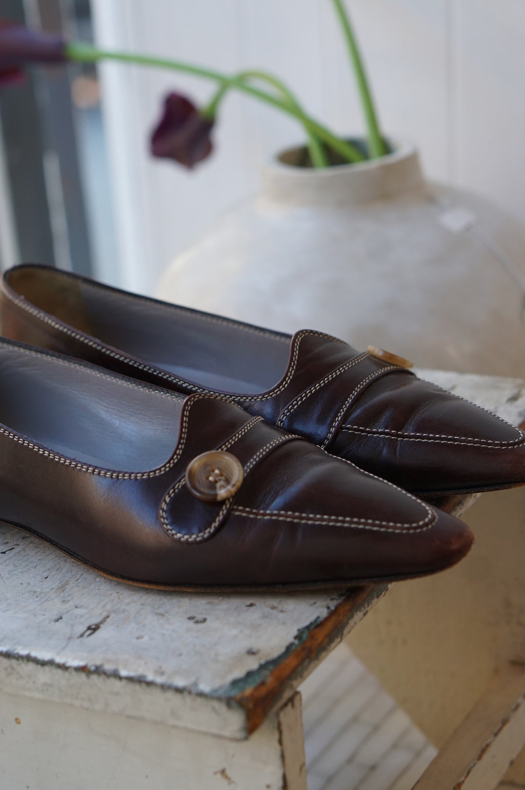 Manolo Blahnik Button Loafers