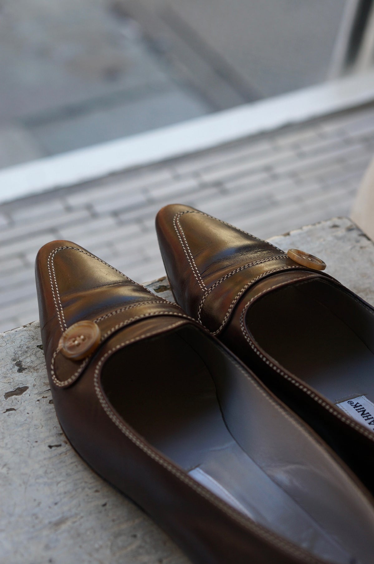 Manolo Blahnik Button Loafers