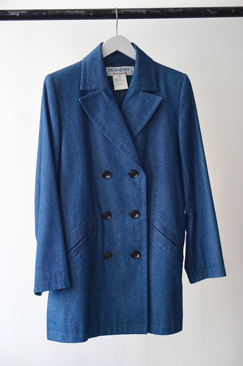 1980s Yves Saint Laurent Denim Blazer