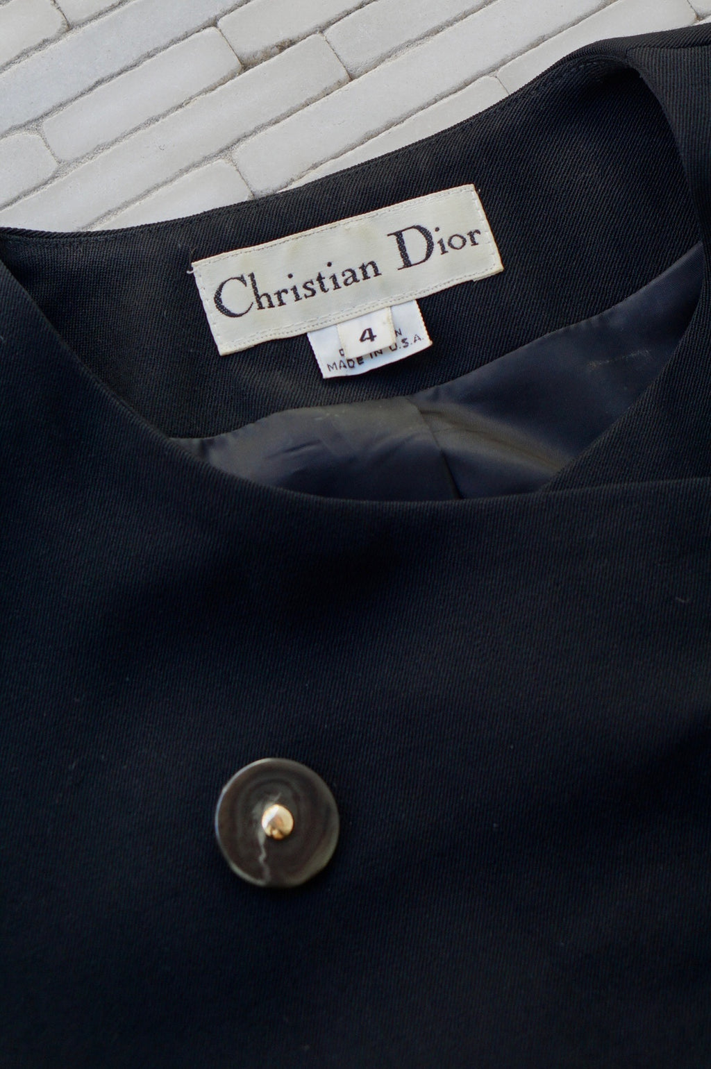 1990s Christian Dior Collarless Blazer