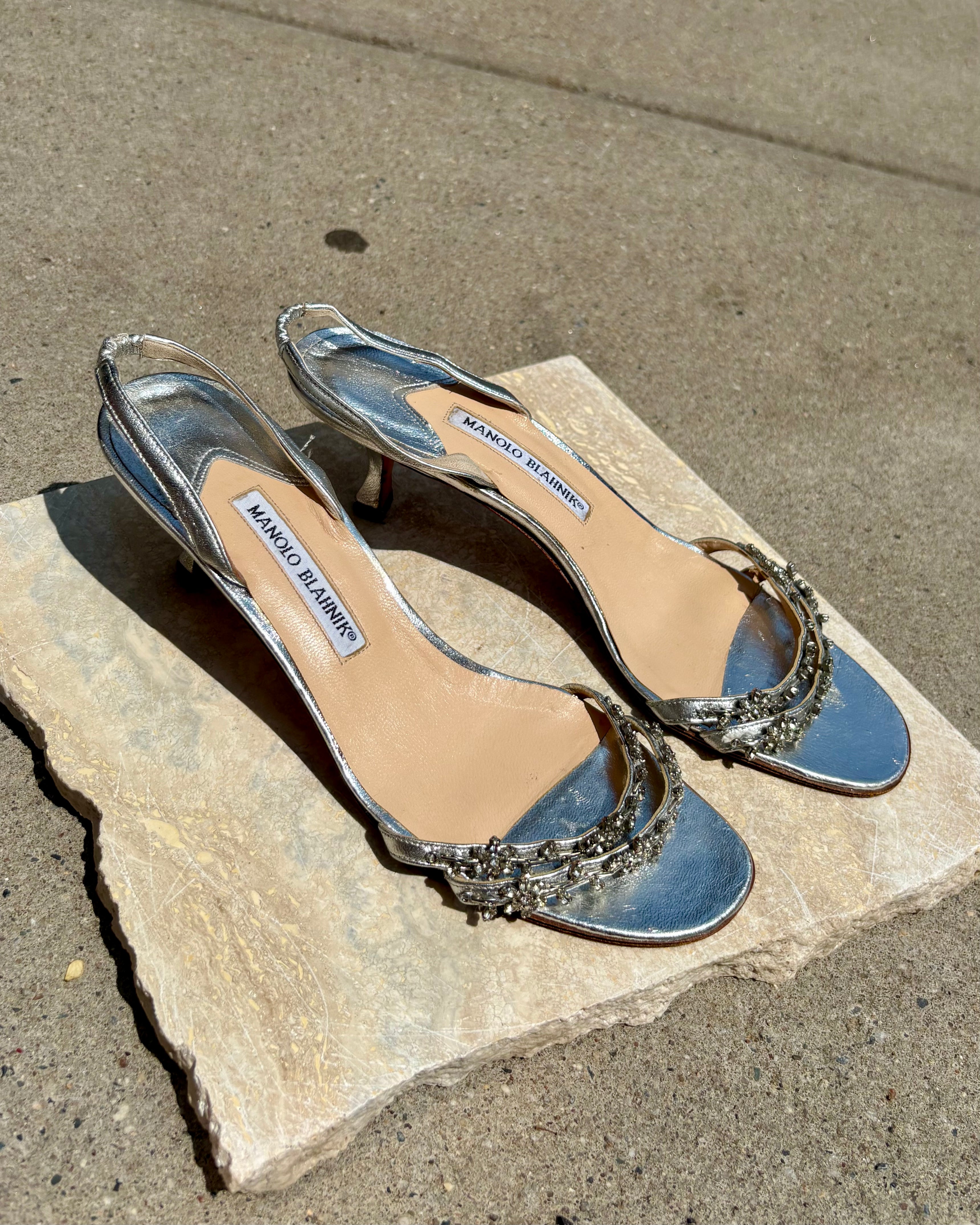 Manolo Blahnik Beaded Heels