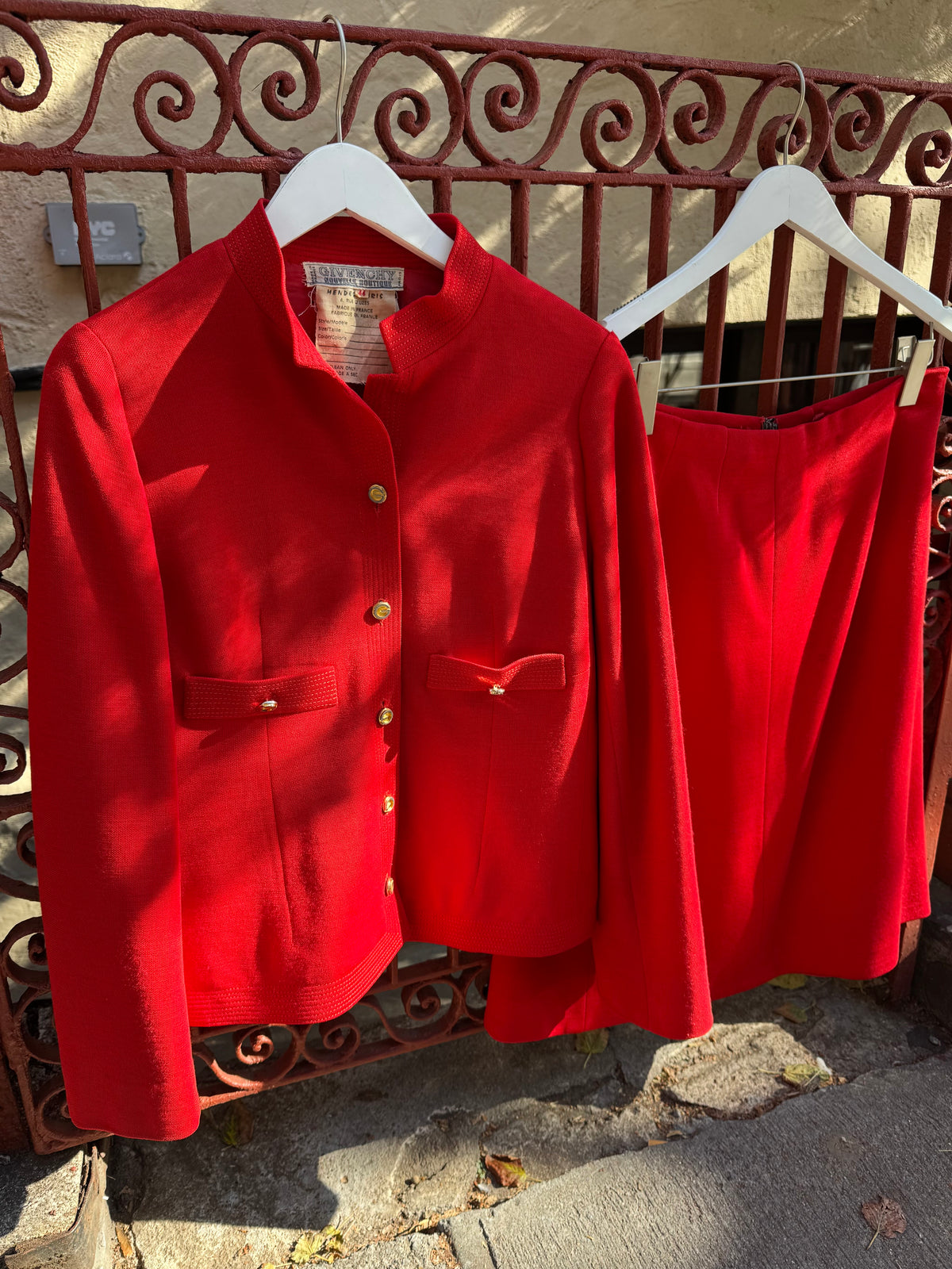1970s Givenchy Cherry Suit Set