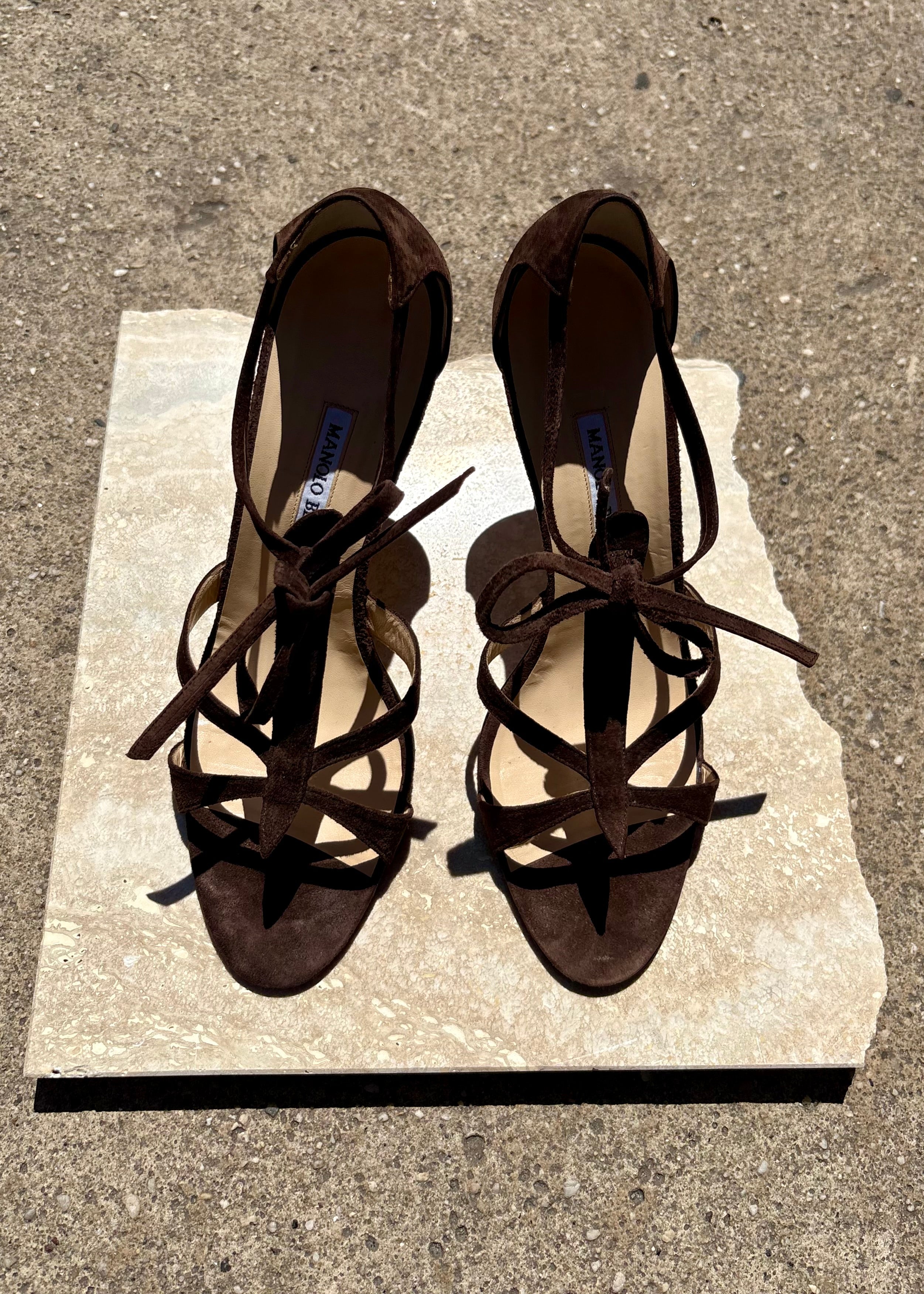 Vintage Manolo Suede Heels