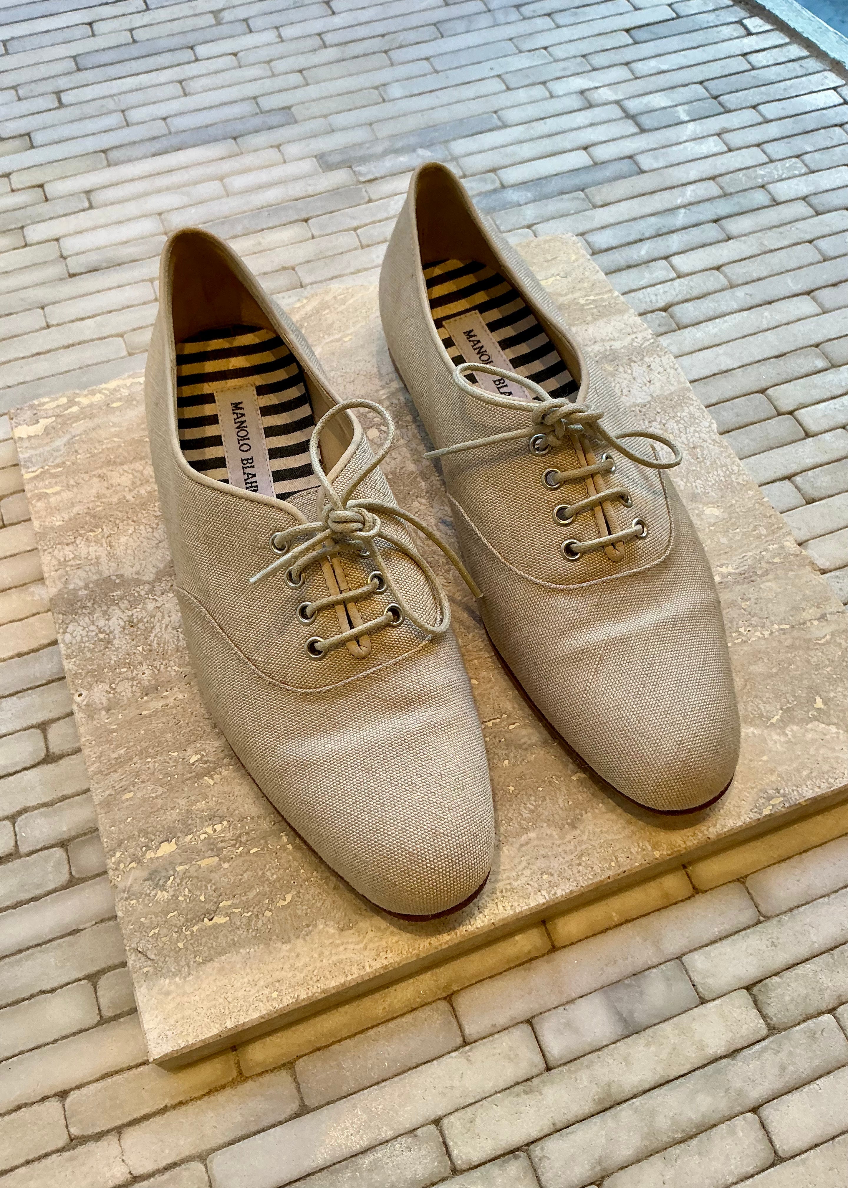 Manolo Blahnik Lace Up Shoes
