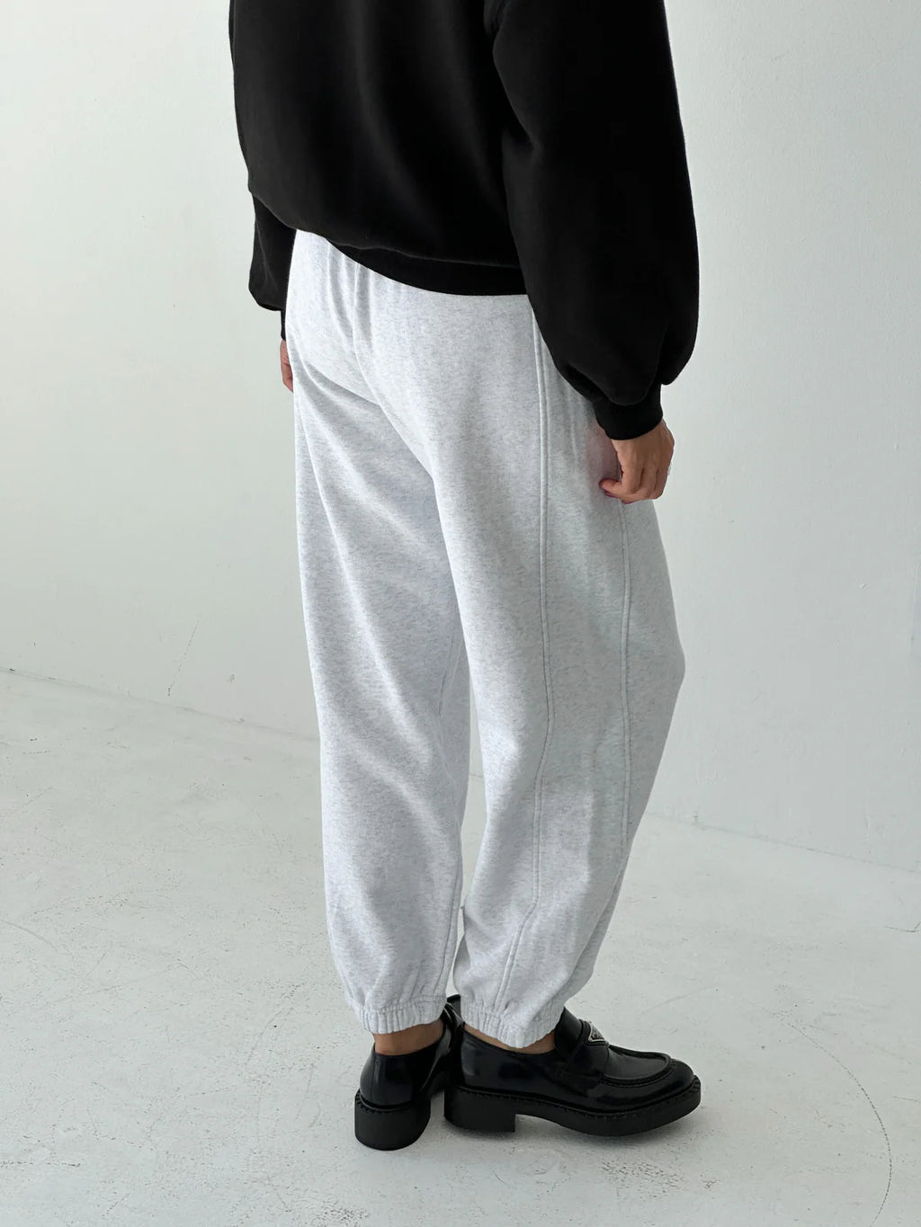 French Terry Balloon Pants Ice Grey