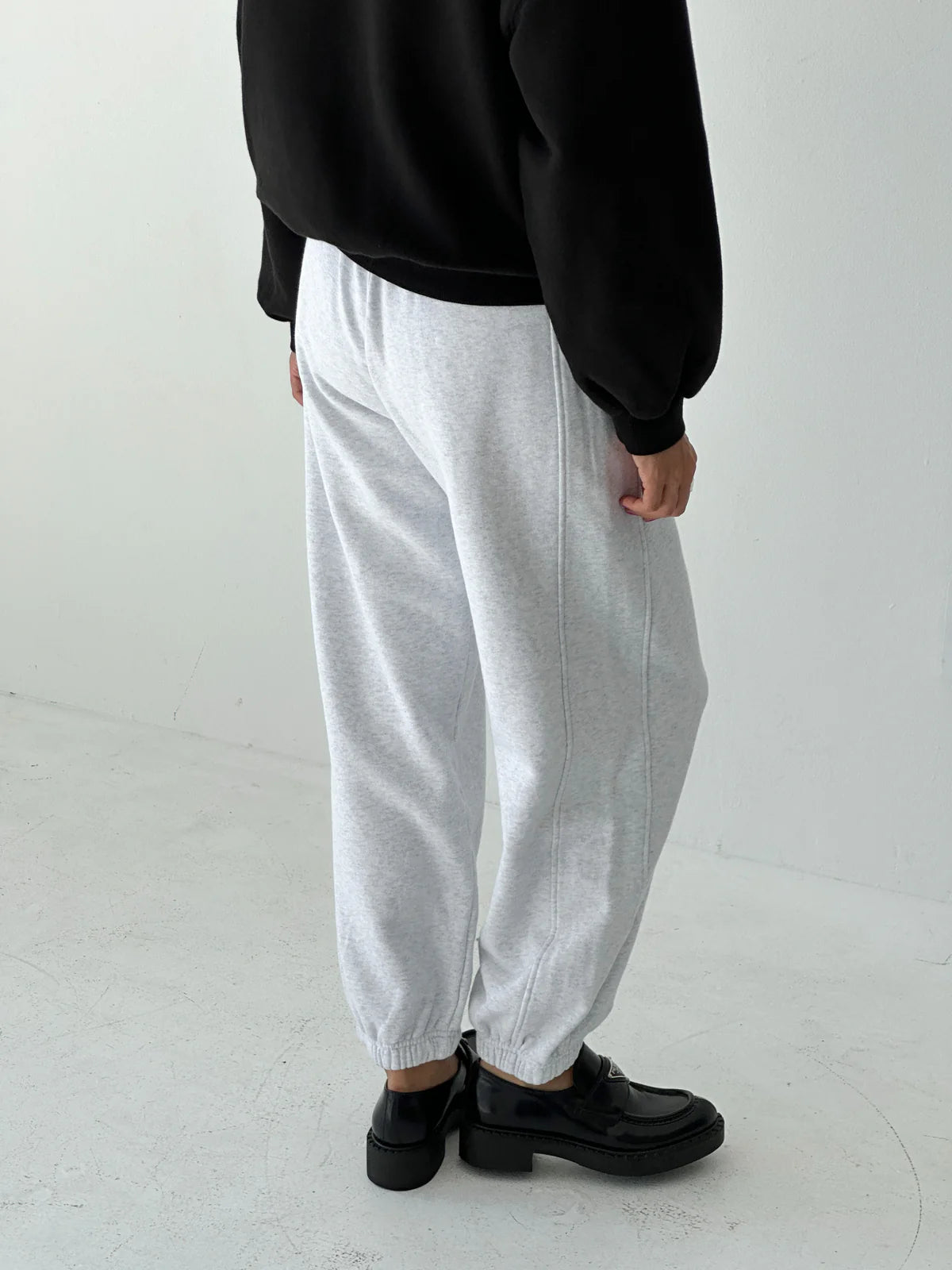 French Terry Balloon Pants Ice Grey