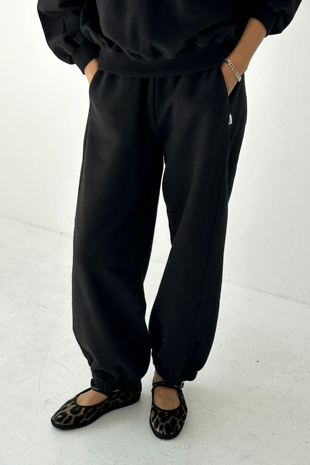 French Terry Balloon Pants Black