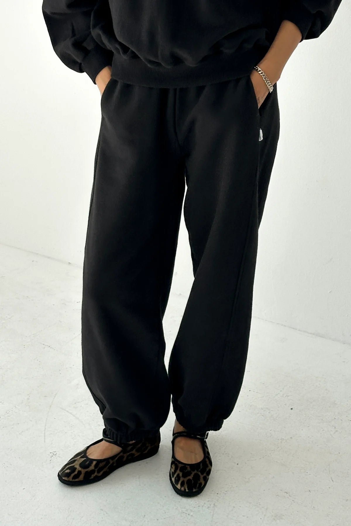 French Terry Balloon Pants Black