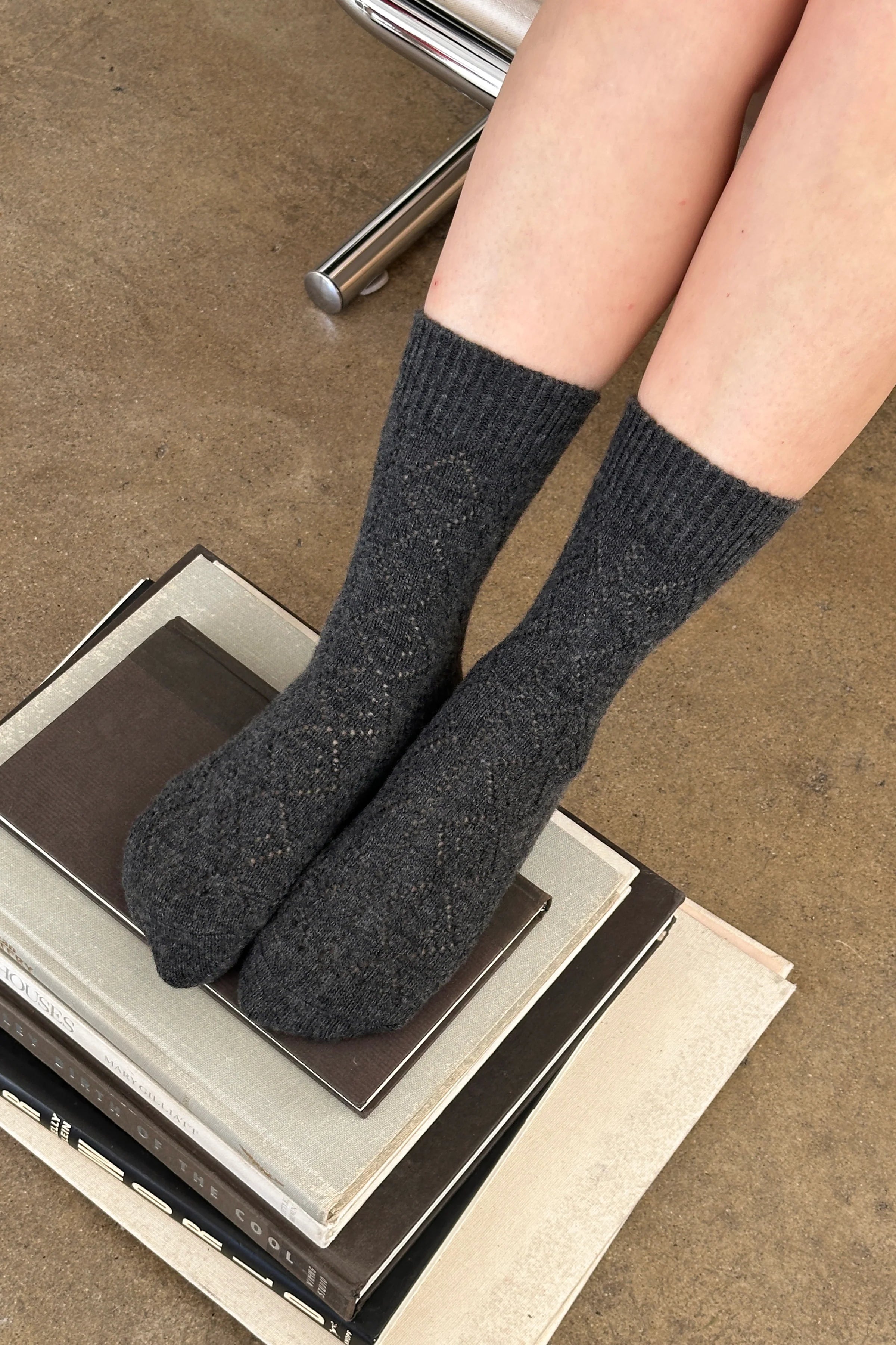 Cashmere Pointelle Socks