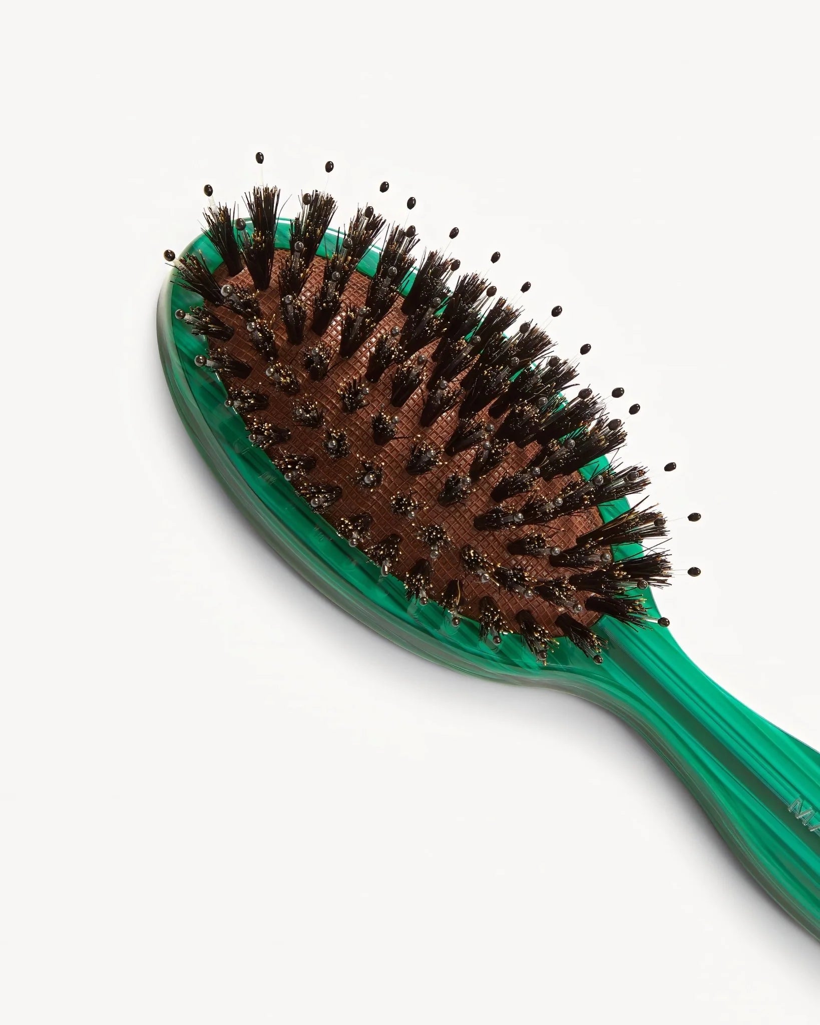 Machete Travel Hair Brush in Malachite