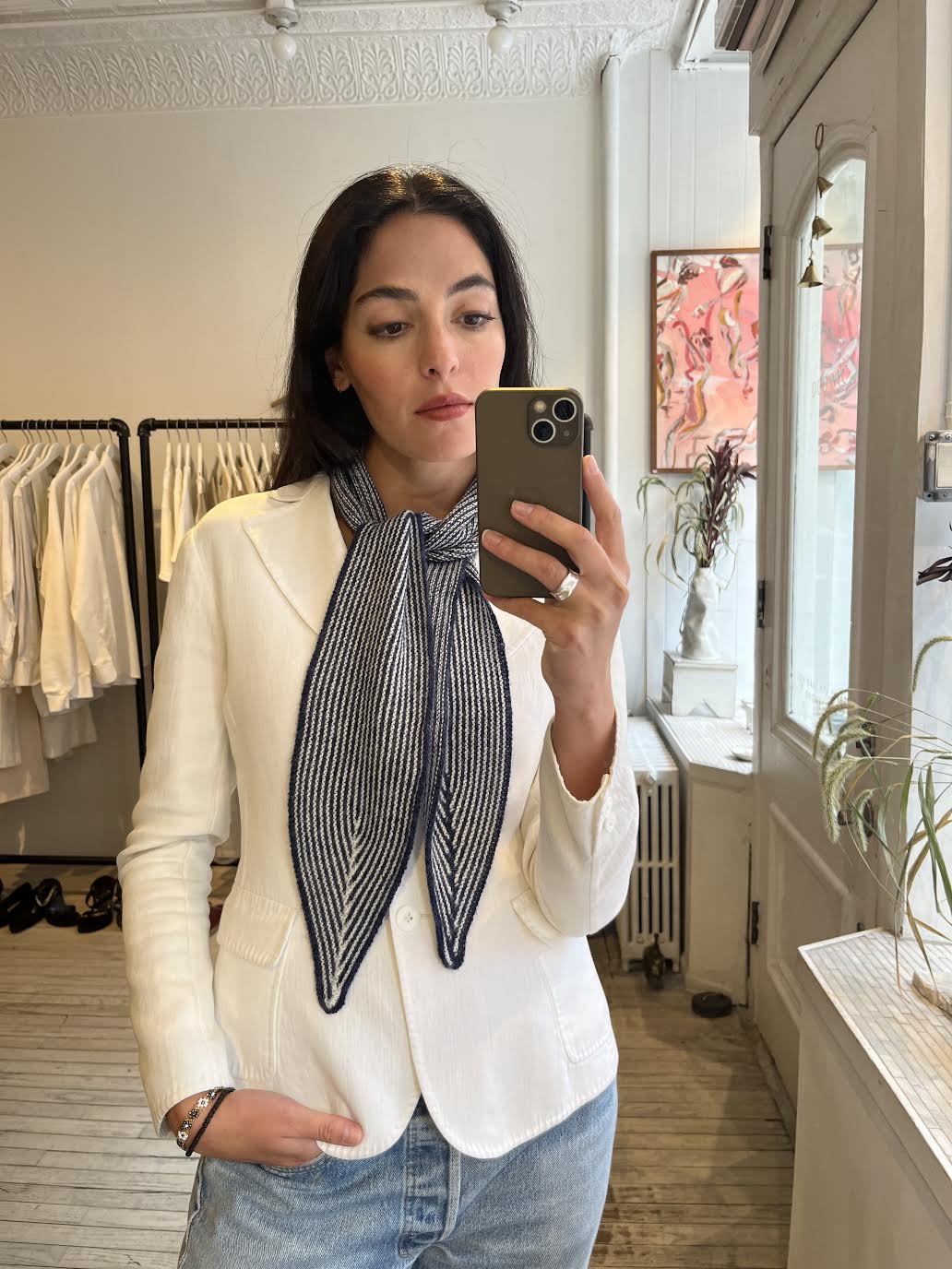 Et Tigre Kona Scarf Navy