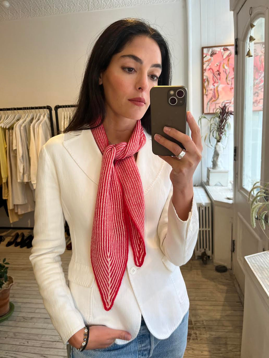 Et Tigre Kona Scarf Red