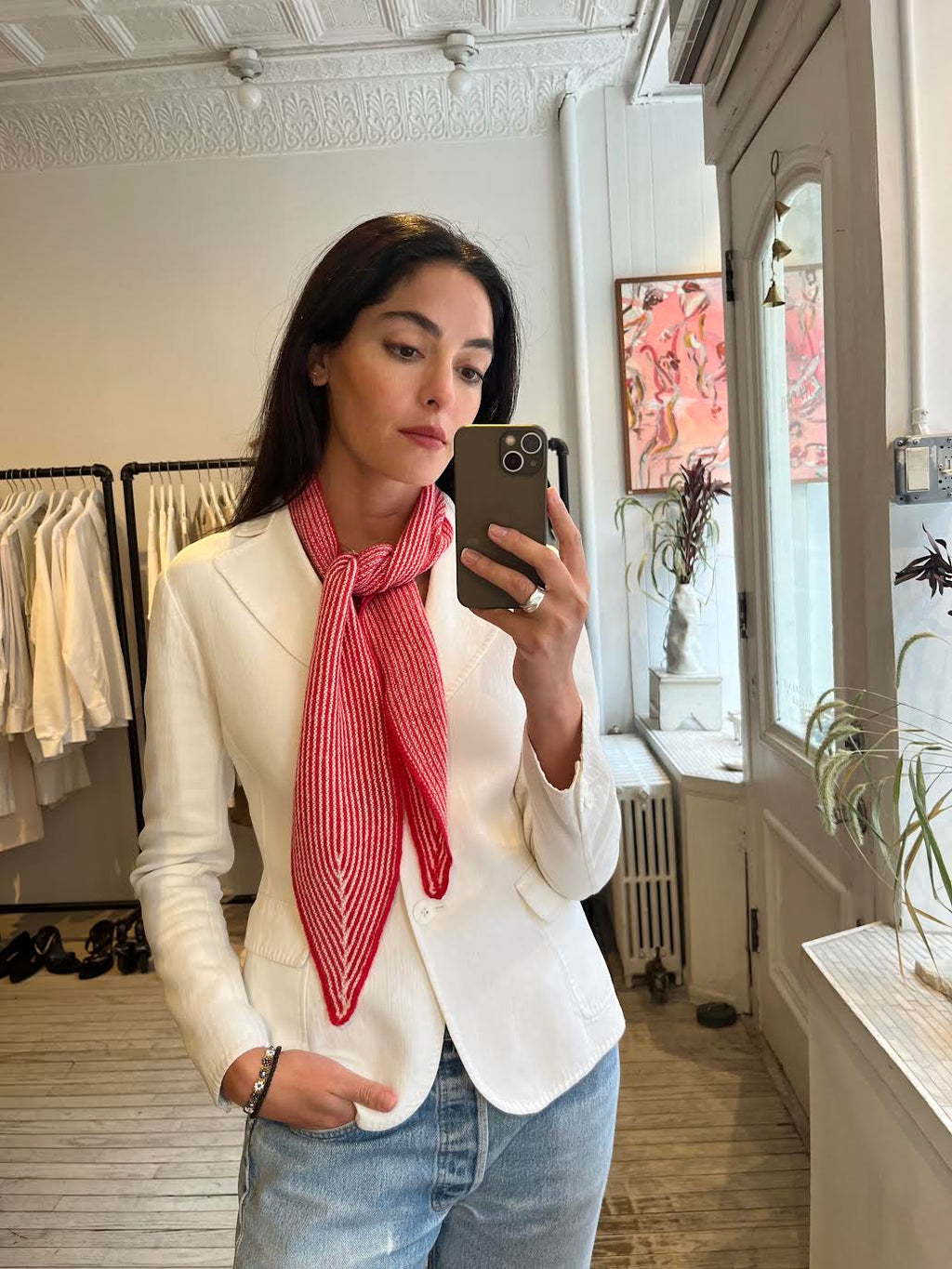 Et Tigre Kona Scarf Red