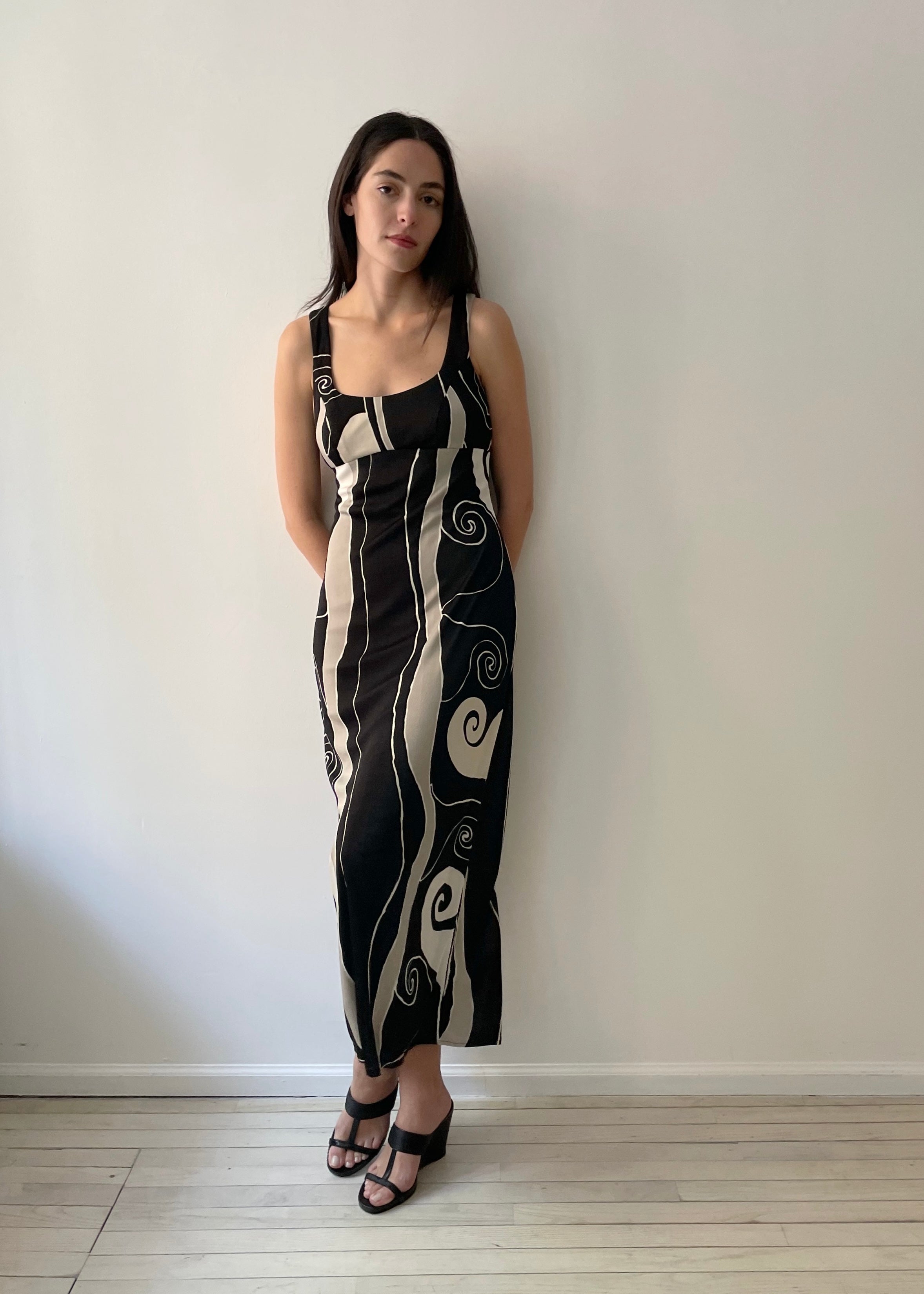 Black Swirl Dress – DUO NYC