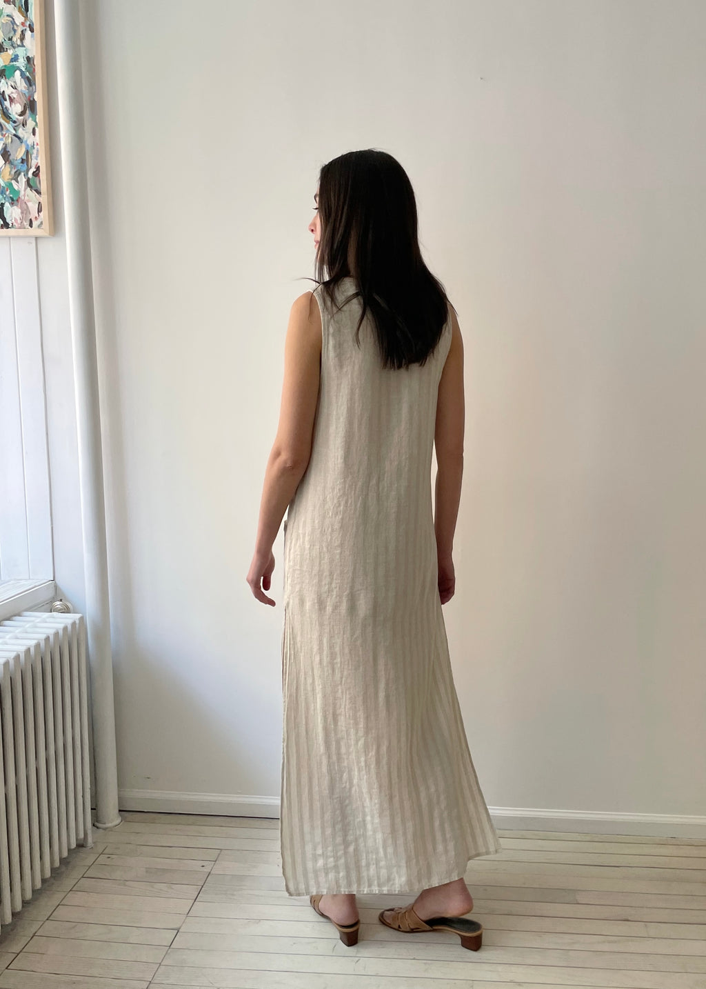 Vintage Linen Tank Vest Dress