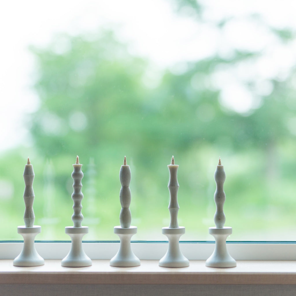 Fluid Stoneware Candle Holder