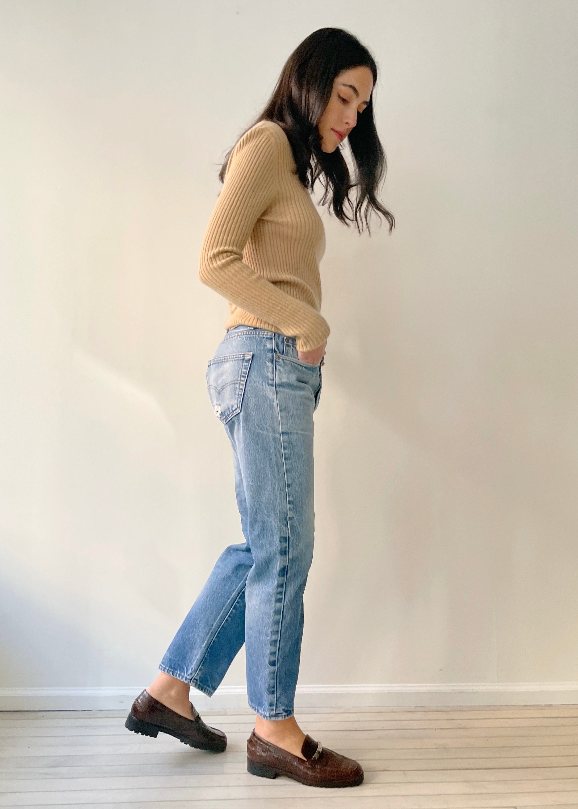 Ribbed Cashmere Pullover