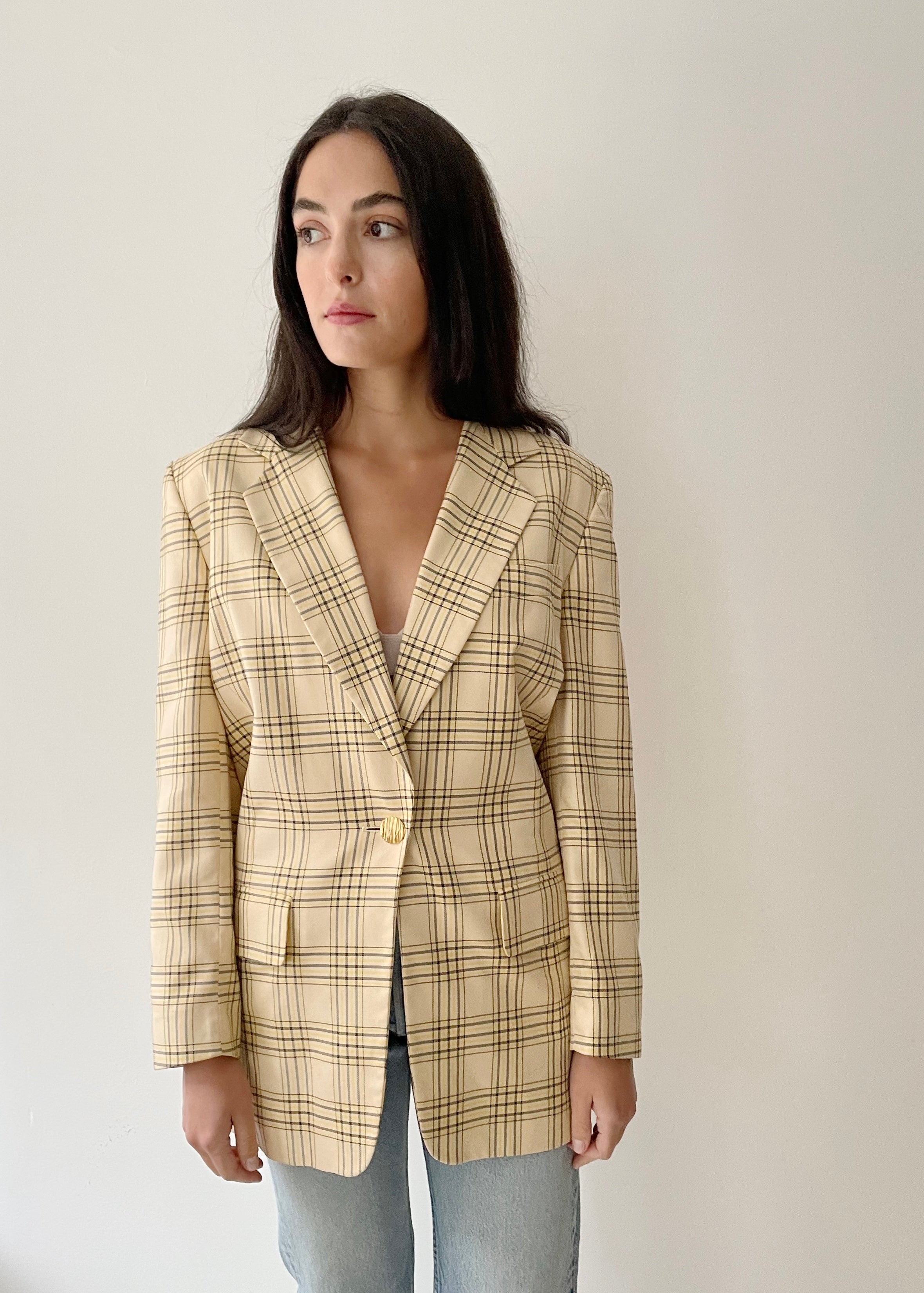 Vintage Escada Plaid Blazer
