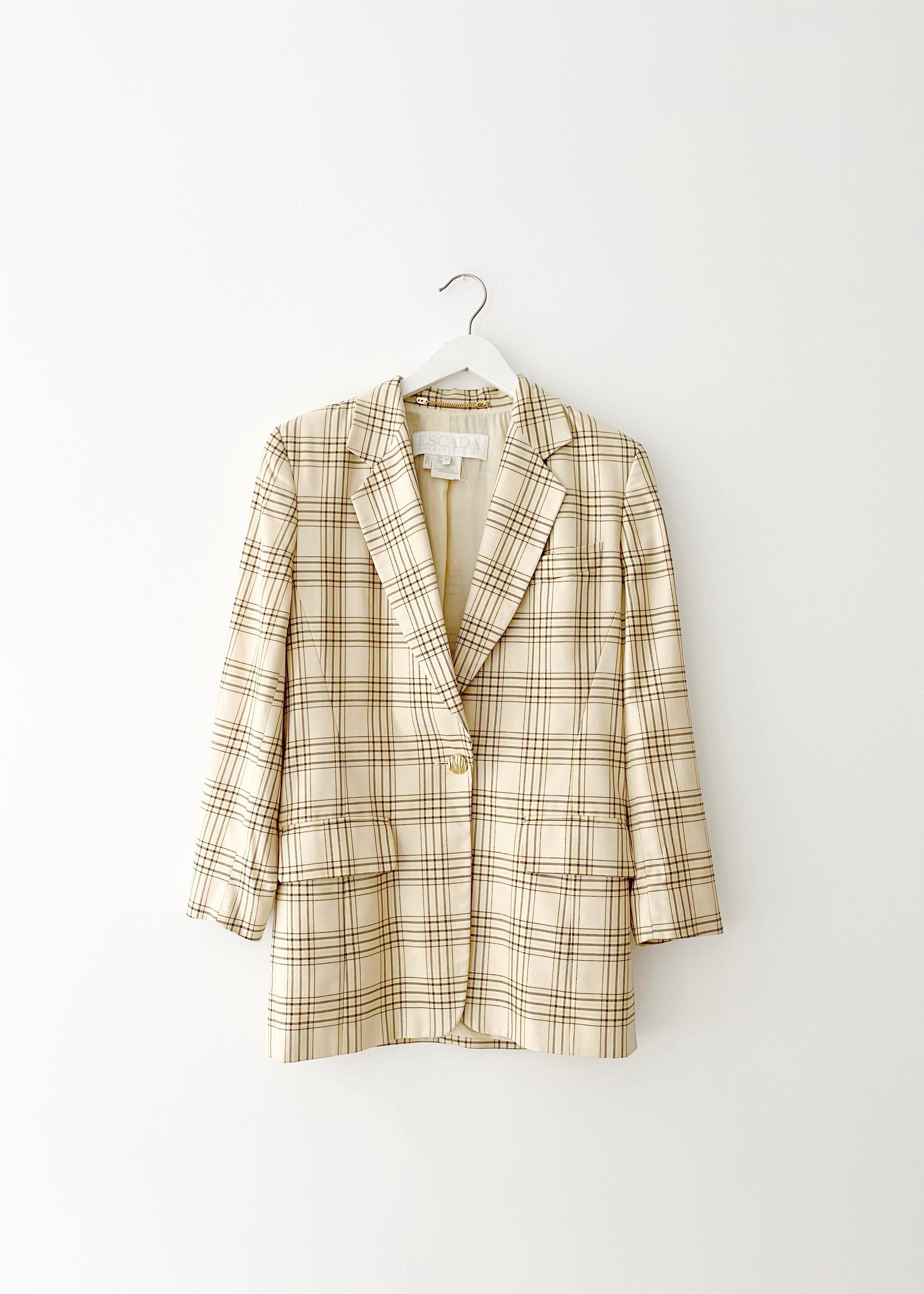 Vintage Escada Plaid Blazer