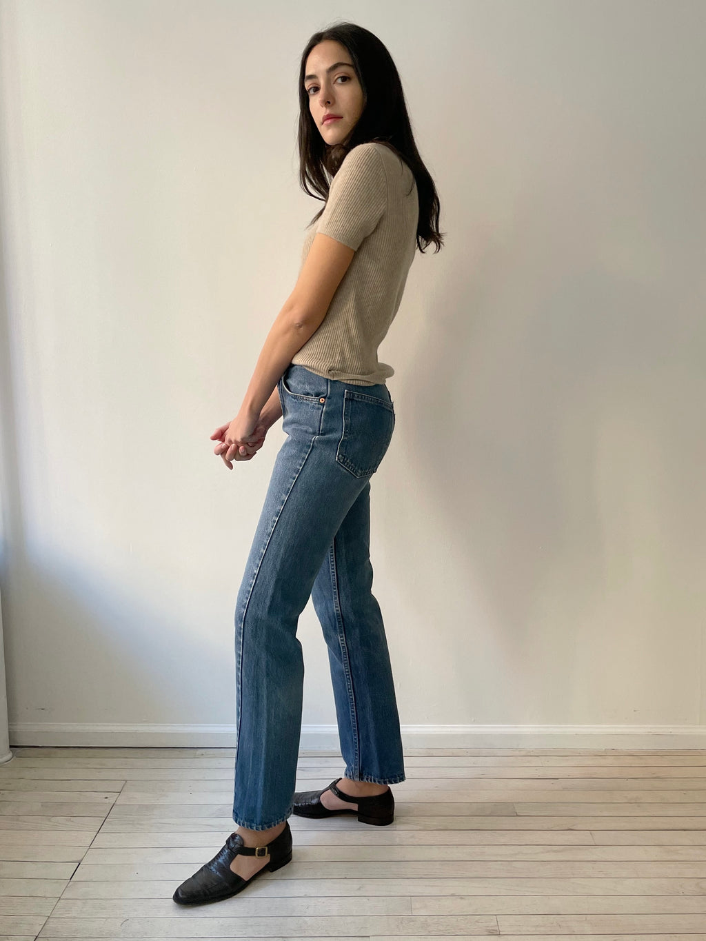 Vintage Armani Cashmere Ribbed Tee