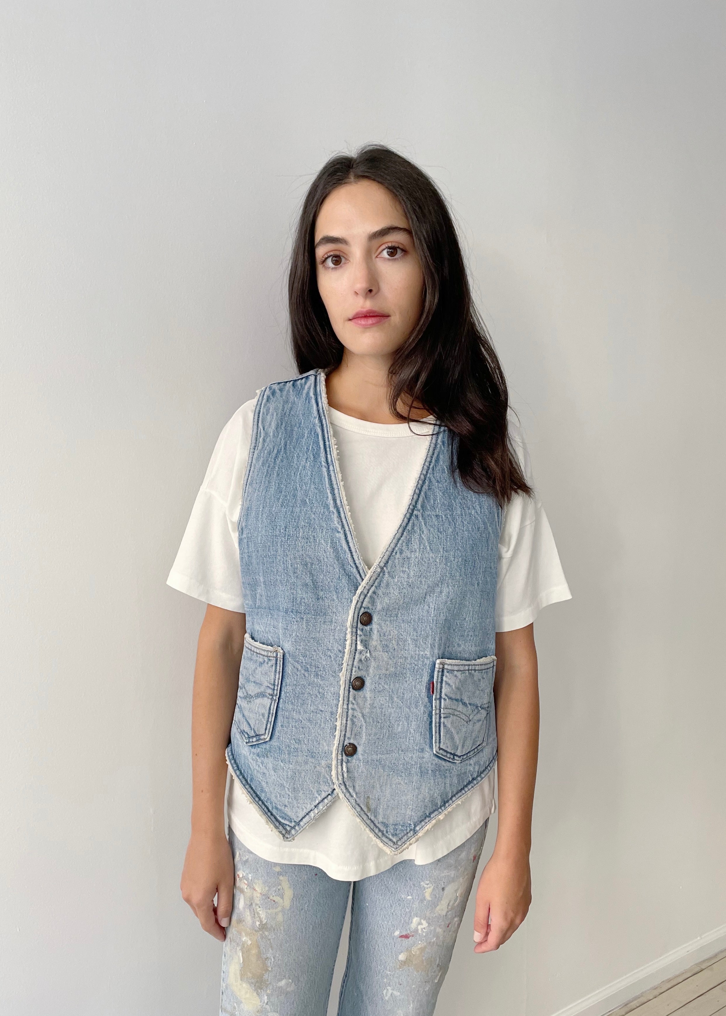 Levi's Denim Shearling Vest