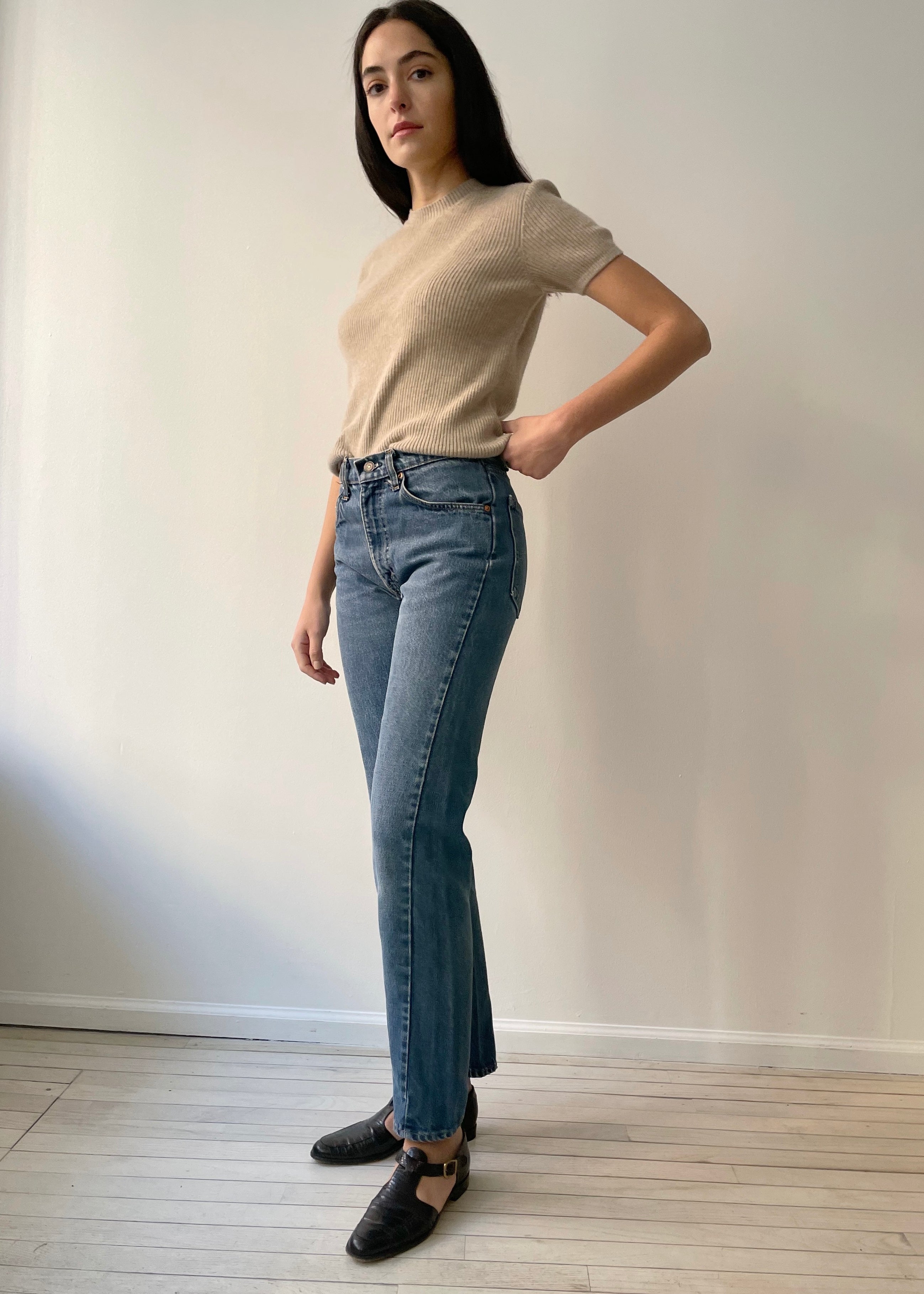 Vintage Armani Cashmere Ribbed Tee