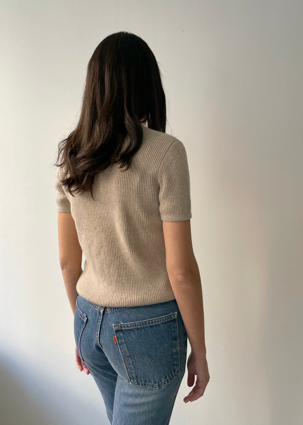 Vintage Armani Cashmere Ribbed Tee