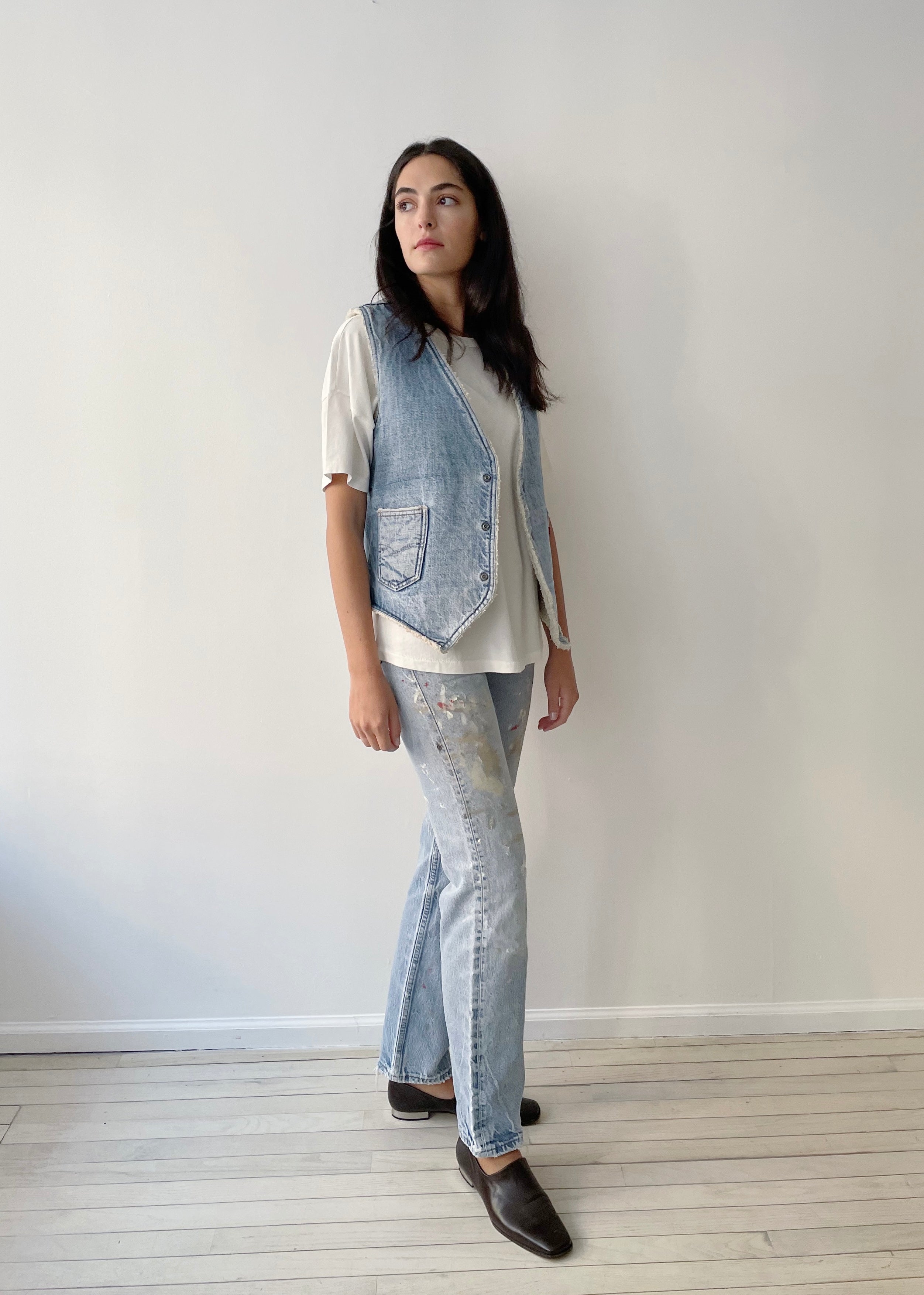 Levi's Denim Shearling Vest