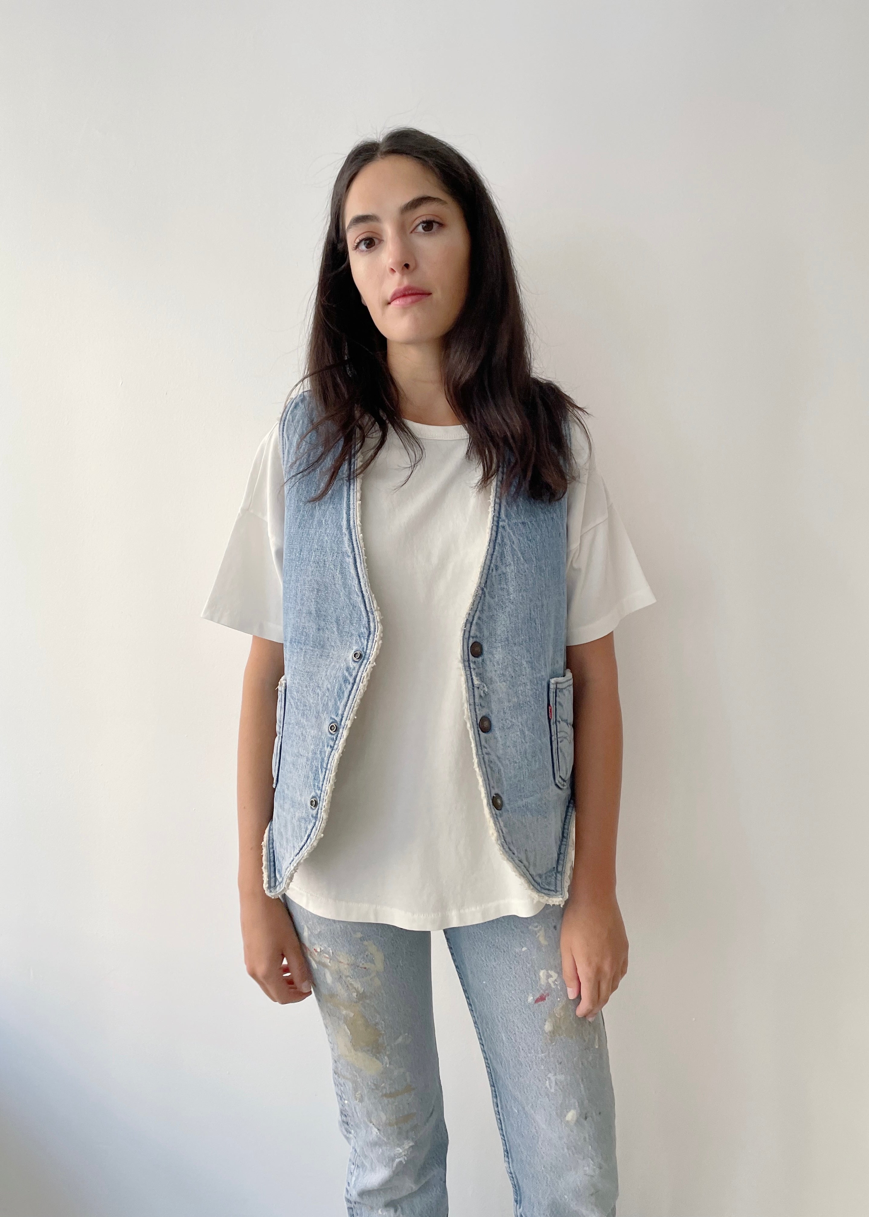 Levi's Denim Shearling Vest