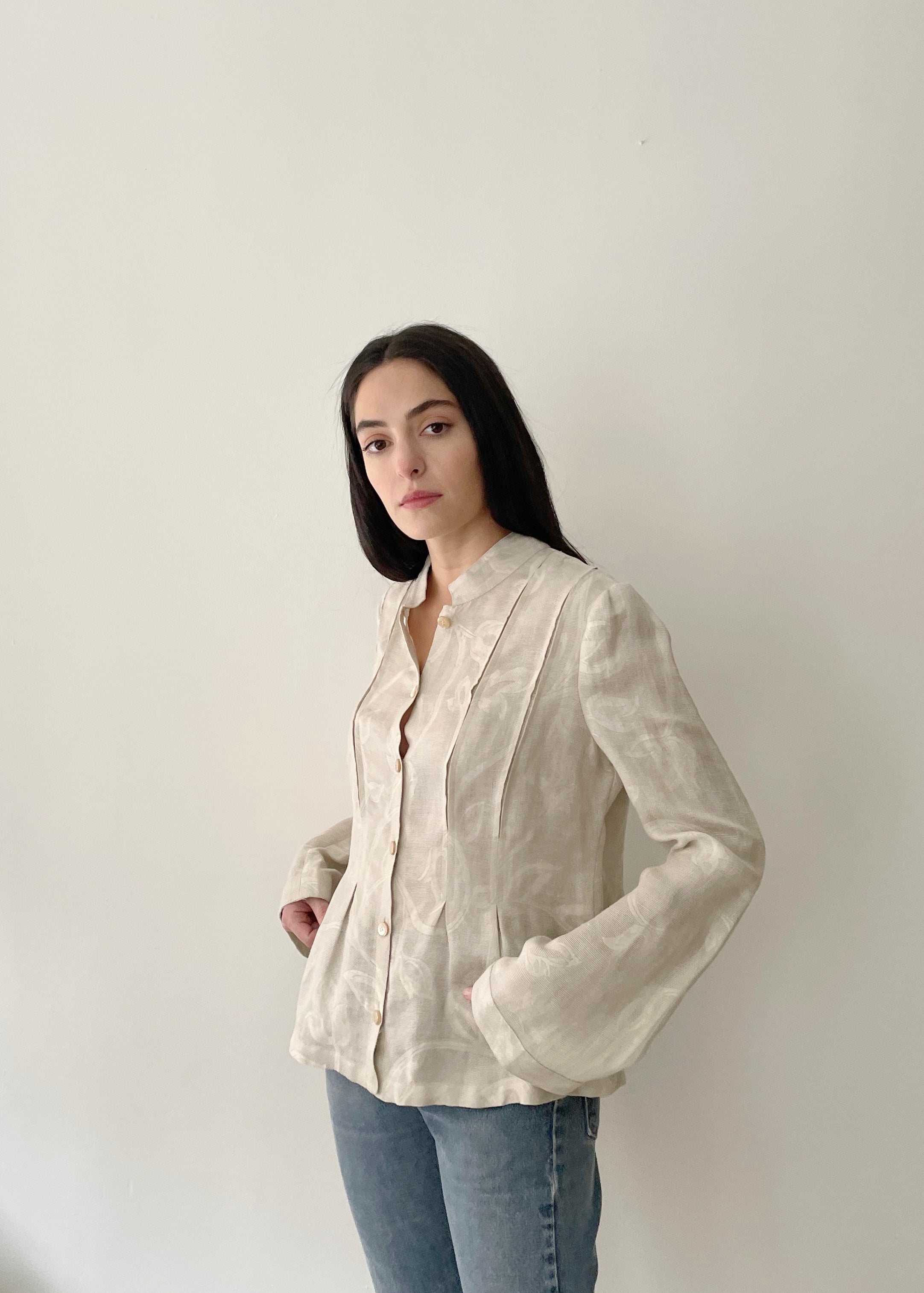 Vintage Armani Linen Button Up