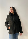 Vintage Barneys Leather Shearling Coat