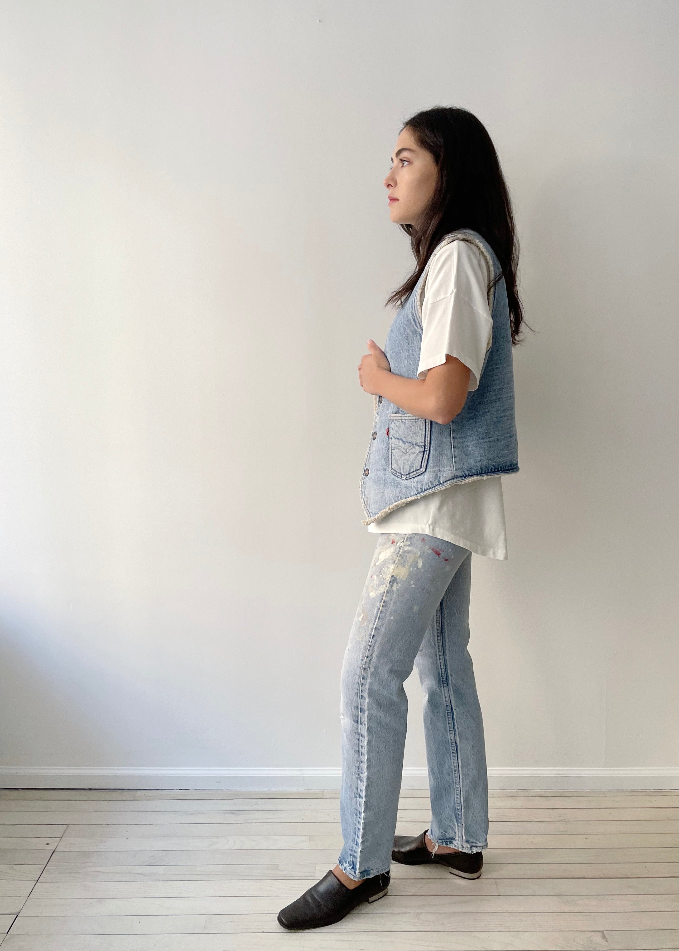 Levi's Denim Shearling Vest