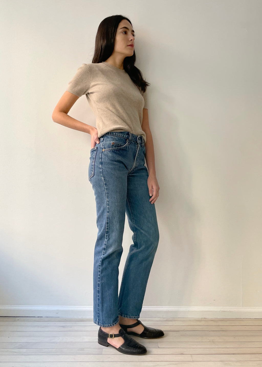 Vintage Armani Cashmere Ribbed Tee