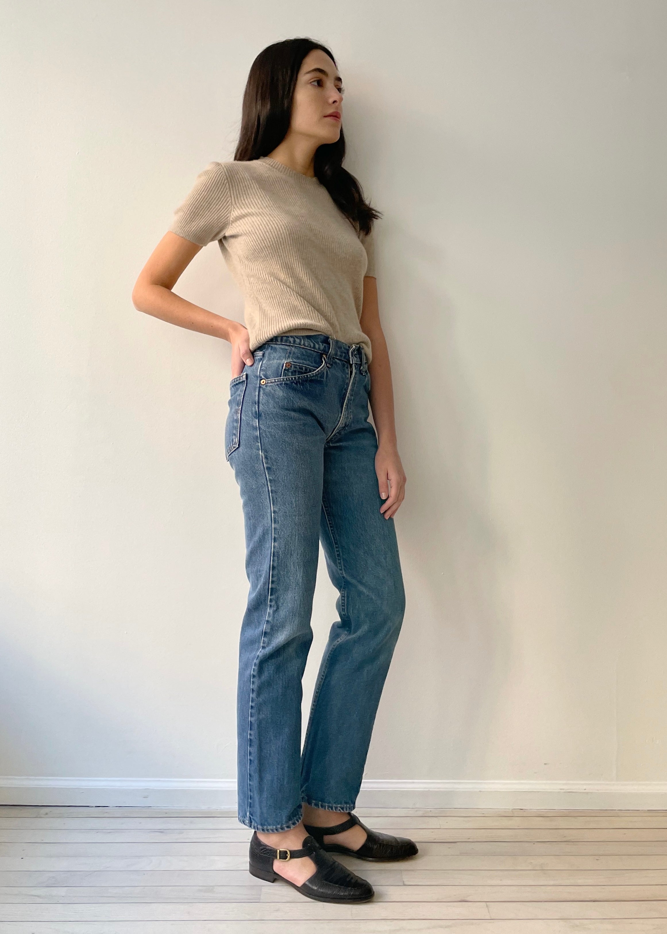 Vintage Armani Cashmere Ribbed Tee