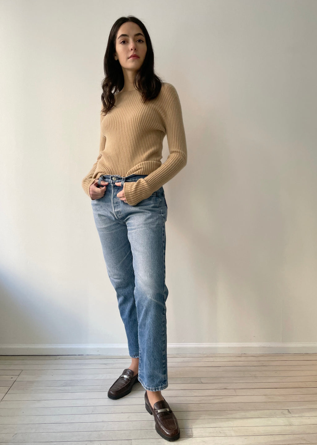 Ribbed Cashmere Pullover